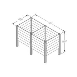 Forest Garden Slot Down Composter Extension Kit 650L -Bestway Garden Sales Store forest garden slot down composter extension kit 650l5013053133545 01t