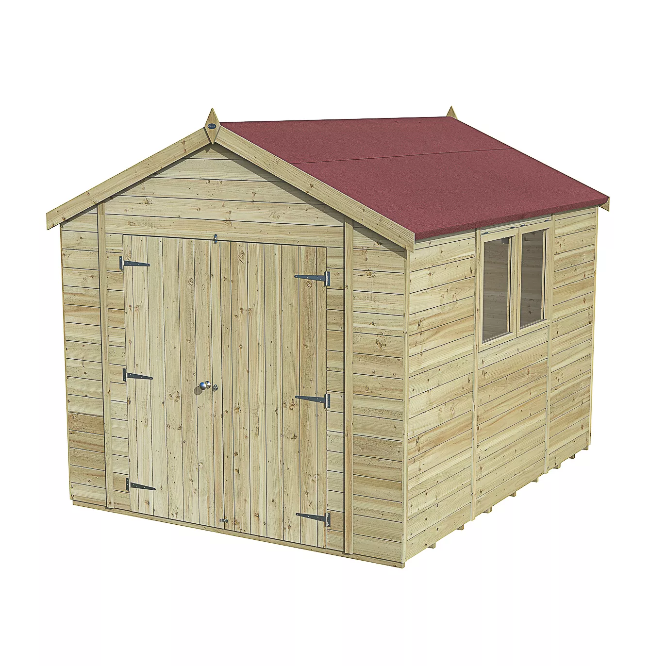 Forest Garden Timberdale 10x8 Ft Apex Tongue & Groove Wooden Shed With Floor (Base Included) 2 Forest Garden Timberdale 10x8 Ft Apex Tongue & Groove Wooden Shed With Floor (Base Included) - Image 2