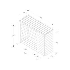 Forest Garden Tool Store Timber 6x2 Ft Log Store -Bestway Garden Sales Store forest garden tool store timber 6x2 ft log store5013053190029 01t