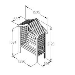 Forest Parisienne Arbour, (H)2120mm (W)1540mm (D)660mm - Assembly Required -Bestway Garden Sales Store forest parisienne arbour h 2120mm w 1540mm d 660mm assembly required5013053135952 01t bq