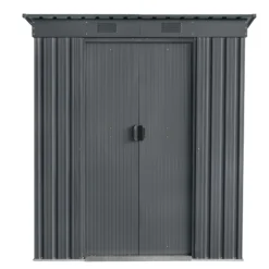 GoodHome Basic 1.62 X 0.98m Pent Grey Shed -Bestway Garden Sales Store goodhome basic 1 62 x 0 98m pent grey shed5059340270623 02c