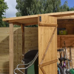 GoodHome Clapperton 8x6 Pent Dip Treated Shiplap Shed With Floor (Base Included) -Bestway Garden Sales Store goodhome clapperton 8x6 pent dip treated shiplap shed with floor base included 5059340270180 08i