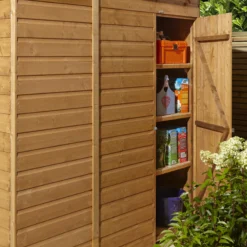 GoodHome Clapperton 8x6 Pent Dip Treated Shiplap Shed With Floor (Base Included) -Bestway Garden Sales Store goodhome clapperton 8x6 pent dip treated shiplap shed with floor base included 5059340270180 10i