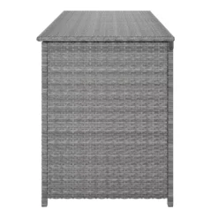 GoodHome Hamilton Steeple Grey Rattan Effect Storage Box (W) 125cm X (D) 55cm -Bestway Garden Sales Store goodhome hamilton steeple grey rattan effect storage box w 125cm x d 55cm5059340677392 05c