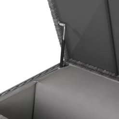 GoodHome Hamilton Steeple Grey Rattan Effect Storage Box (W) 125cm X (D) 55cm -Bestway Garden Sales Store goodhome hamilton steeple grey rattan effect storage box w 125cm x d 55cm5059340677392 38c