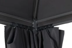 GoodHome Shamal Steel Grey Rectangular Gazebo, (W)2.96m (D)3.96m - Assembly Required -Bestway Garden Sales Store goodhome shamal steel grey rectangular gazebo w 2 96m d 3 96m assembly required5059340125466 37c