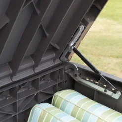 Keter Borneo Rattan Effect Plastic Garden Storage Box -Bestway Garden Sales Store keter borneo rattan effect plastic garden storage box7290103669065 02bq