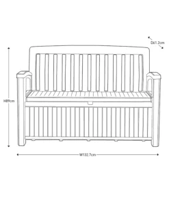 Keter Patio Wood Effect Garden Storage Bench Box - Partial Assembly Required 227L -Bestway Garden Sales Store keter patio wood effect garden storage bench box partial assembly required 227l7290112634825 01t bq