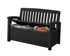 Keter Patio Wood Effect Garden Storage Bench Box - Partial Assembly Required 227L -Bestway Garden Sales Store keter patio wood effect garden storage bench box partial assembly required 227l7290112634825 02c bq