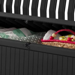 Keter Patio Wood Effect Garden Storage Bench Box - Partial Assembly Required 227L -Bestway Garden Sales Store keter patio wood effect garden storage bench box partial assembly required 227l7290112634825 06c bq