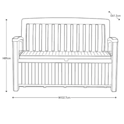 Keter Patio Wood Effect Garden Storage Bench Box - Partial Assembly Required 227L -Bestway Garden Sales Store keter patio wood effect garden storage bench box partial assembly required 227l7290112634825 09t bq