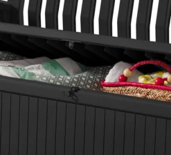 Keter Patio Wood Effect Garden Storage Bench Box - Partial Assembly Required 227L -Bestway Garden Sales Store keter patio wood effect garden storage bench box partial assembly required 227l7290112634825 38c bq