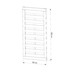 Klikstrom Tiama Pine Horizontal Slats Gate, (H)1.8m (W)0.9m -Bestway Garden Sales Store klikstrom tiama pine horizontal slats gate h 1 8m w 0 9m5059340668833 01t