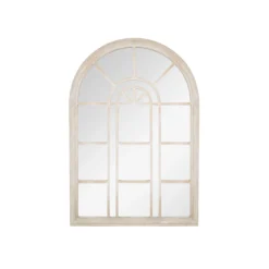 La Hacienda Aston & Wold Antique White Arch Framed Garden Mirror 970mm X 670mm
