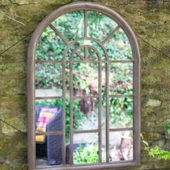 La Hacienda Aston & Wold Antique White Arch Framed Garden Mirror 970mm X 670mm -Bestway Garden Sales Store la hacienda aston wold antique white arch framed garden mirror 970mm x 670mm5055025558901 03i bq