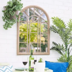 La Hacienda Aston & Wold Antique White Arch Framed Garden Mirror 970mm X 670mm -Bestway Garden Sales Store la hacienda aston wold antique white arch framed garden mirror 970mm x 670mm5055025558901 04i bq