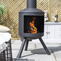 La Hacienda Barola Steel Chiminea -Bestway Garden Sales Store la hacienda barola steel chiminea5055025585693 04i BQ