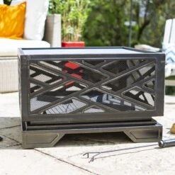 La Hacienda Brooklyn Steel Firepit -Bestway Garden Sales Store la hacienda brooklyn steel firepit5055025582364 01i BQ