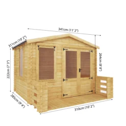 Mercia 11x11 Apex Tongue & Groove Cabin With Double Door -Bestway Garden Sales Store mercia 11x11 apex tongue groove cabin with double door5029442078571 01t bq