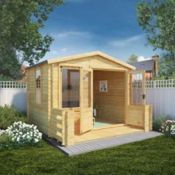 Mercia 11x11 Apex Tongue & Groove Cabin With Double Door -Bestway Garden Sales Store mercia 11x11 apex tongue groove cabin with double door5029442078571 02i bq
