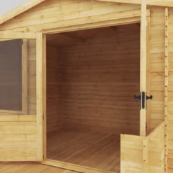 Mercia 11x11 Apex Tongue & Groove Cabin With Double Door -Bestway Garden Sales Store mercia 11x11 apex tongue groove cabin with double door5029442078571 41c bq