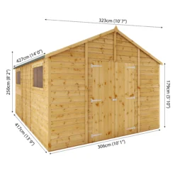 Mercia 14x10 Apex Shiplap Workshop With Double Door -Bestway Garden Sales Store mercia 14x10 apex shiplap workshop with double door5029442006260 01t bq