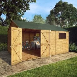 Mercia 14x10 Apex Shiplap Workshop With Double Door -Bestway Garden Sales Store mercia 14x10 apex shiplap workshop with double door5029442006260 02i bq