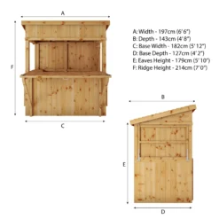 Mercia 6x4 Ft Pent Tongue & Groove Wooden Garden Bar With Single Door 16 Mercia 6x4 Ft Pent Tongue & Groove Wooden Garden Bar With Single Door -Bestway Garden Sales Store mercia 6x4 ft pent tongue groove wooden garden bar with single door5029442007250 01t