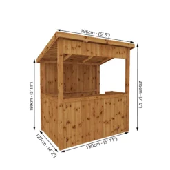 Mercia 6x4 Pent Tongue & Groove Garden Bar -Bestway Garden Sales Store mercia 6x4 pent tongue groove garden bar5029442002538 01t BQ