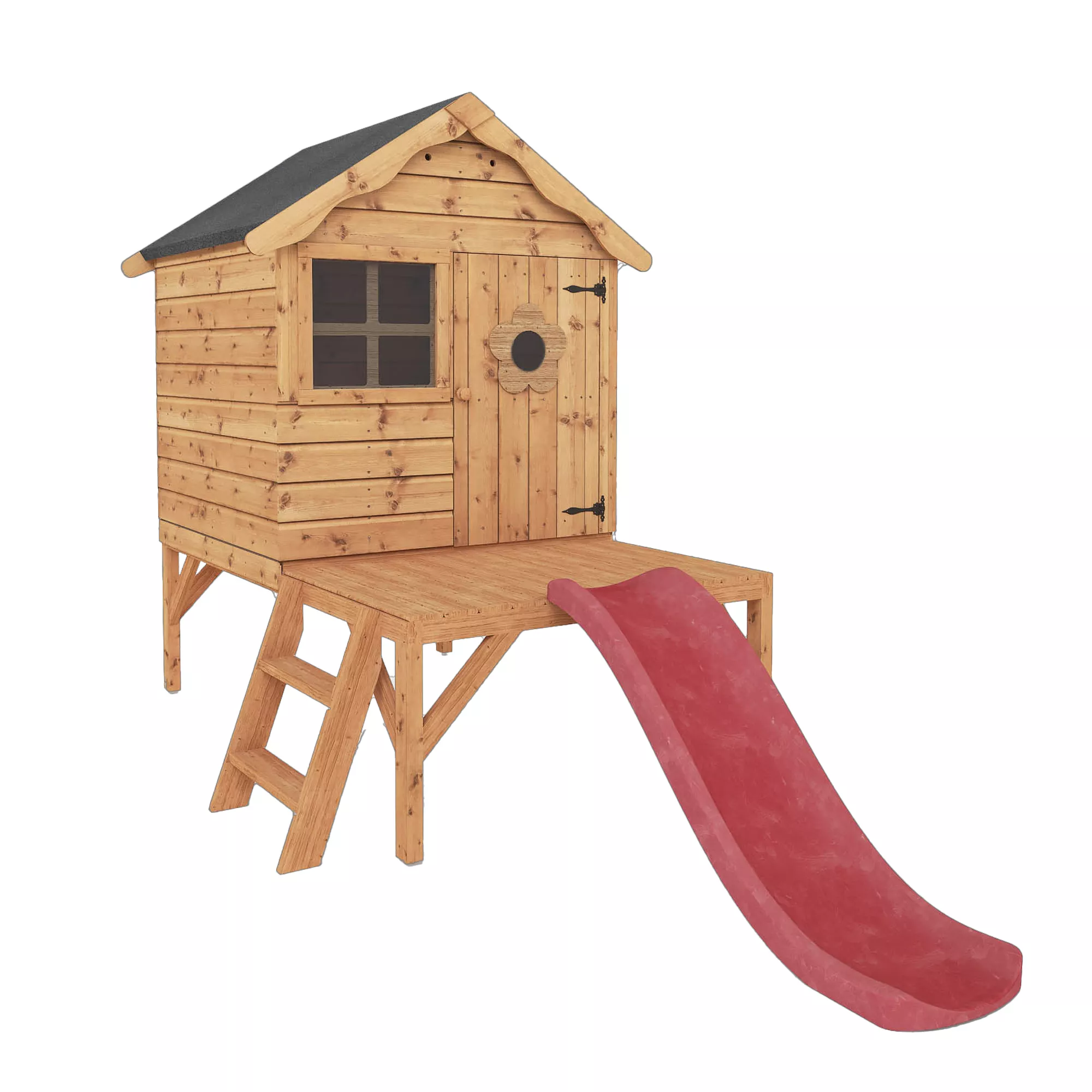 Mercia 8x10 Snug Apex Shiplap Tower Slide Playhouse - Assembly Service Included 1 Mercia 8x10 Snug Apex Shiplap Tower Slide Playhouse - Assembly Service Included
