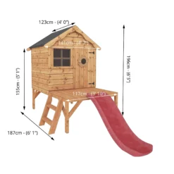 Mercia 8x10 Snug Apex Shiplap Tower Slide Playhouse - Assembly Service Included 6 Mercia 8x10 Snug Apex Shiplap Tower Slide Playhouse - Assembly Service Included -Bestway Garden Sales Store mercia 8x10 snug apex shiplap tower slide playhouse assembly service included5029442080819 01t bq