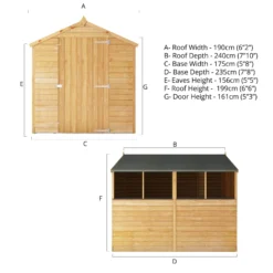 Mercia 8x6 Ft Apex Overlap Wooden 4 Windows Shed With Floor -Bestway Garden Sales Store mercia 8x6 ft apex overlap wooden 4 windows shed with floor5029442085463 01t