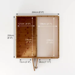 Mercia 8x8 Pent Greenhouse Combi Shed - Assembly Required -Bestway Garden Sales Store mercia 8x8 pent greenhouse combi shed assembly required5029442075655 02t