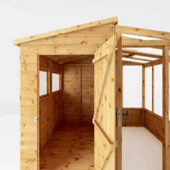 Mercia 8x8 Pent Greenhouse Combi Shed - Assembly Required -Bestway Garden Sales Store mercia 8x8 pent greenhouse combi shed assembly required5029442075655 03c