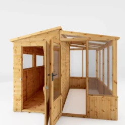 Mercia 8x8 Pent Greenhouse Combi Shed - Assembly Required -Bestway Garden Sales Store mercia 8x8 pent greenhouse combi shed assembly required5029442075655 04c