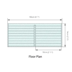 Mercia Double Wooden Log Store -Bestway Garden Sales Store mercia double wooden log store5029442012629 02t