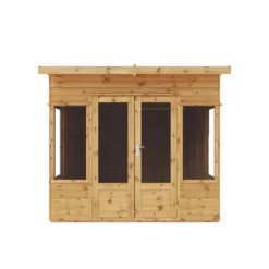 Mercia Helios 8x8 Ft Curved Shiplap Wooden Summer House With Double Door -Bestway Garden Sales Store mercia helios 8x8 ft curved shiplap wooden summer house with double door5029442073859 02c