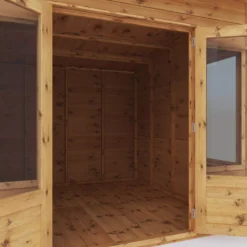 Mercia Helios 8x8 Ft Curved Shiplap Wooden Summer House With Double Door -Bestway Garden Sales Store mercia helios 8x8 ft curved shiplap wooden summer house with double door5029442073859 06c