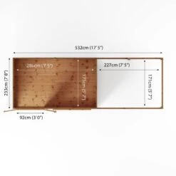 Mercia Maine 18x6 Ft Pent Shiplap Wooden Summer House With Double Door -Bestway Garden Sales Store mercia maine 18x6 ft pent shiplap wooden summer house with double door5029442008738 02t