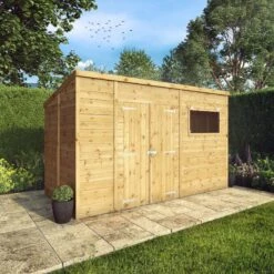 Mercia Premium 12x8 Ft Pent Shiplap Wooden 2 Door Shed With Floor -Bestway Garden Sales Store mercia premium 12x8 ft pent shiplap wooden 2 door shed with floor5029442009315 01i