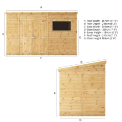 Mercia Premium 12x8 Ft Pent Shiplap Wooden 2 Door Shed With Floor -Bestway Garden Sales Store mercia premium 12x8 ft pent shiplap wooden 2 door shed with floor5029442009315 01t