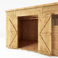 Mercia Premium 12x8 Ft Pent Shiplap Wooden 2 Door Shed With Floor -Bestway Garden Sales Store mercia premium 12x8 ft pent shiplap wooden 2 door shed with floor5029442009315 03c
