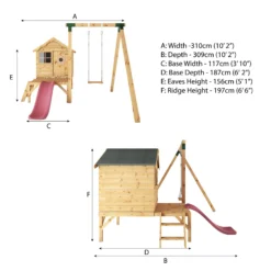 Mercia Snug Wooden Swing Set & Slide 16 Mercia Snug Wooden Swing Set & Slide -Bestway Garden Sales Store mercia snug wooden swing set slide5029442008264 01t
