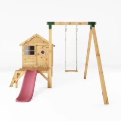 Mercia Snug Wooden Swing Set & Slide 11 Mercia Snug Wooden Swing Set & Slide -Bestway Garden Sales Store mercia snug wooden swing set slide5029442008264 02c