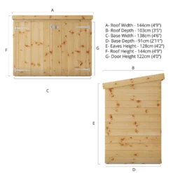Mercia Tongue & Groove Solid Wood 3x5 Pent Garden Storage -Bestway Garden Sales Store mercia tongue groove solid wood 3x5 pent garden storage5029442008172 01t