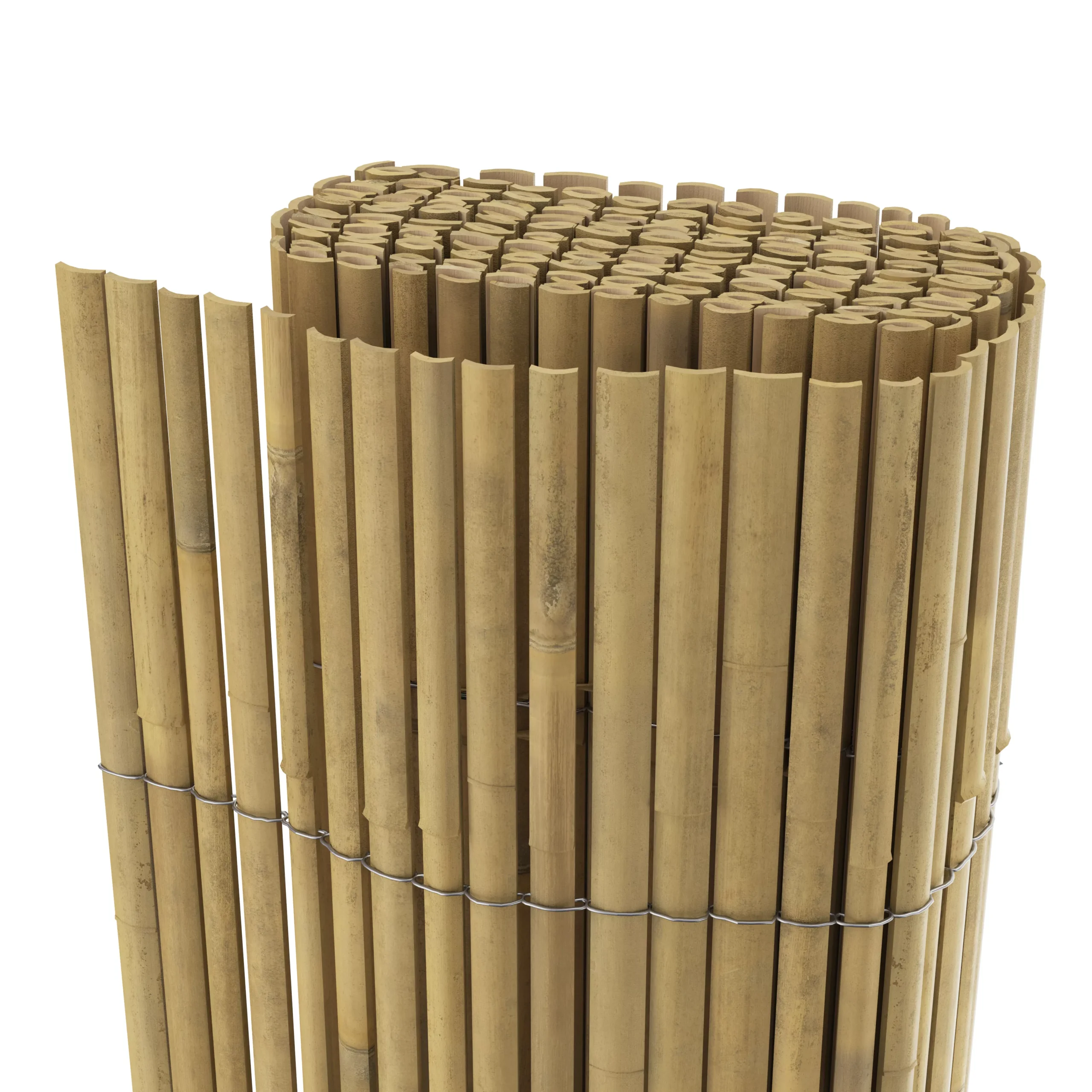 Natural Bamboo Garden Screen (H)1m (W)3m 2 Natural Bamboo Garden Screen (H)1m (W)3m - Image 2