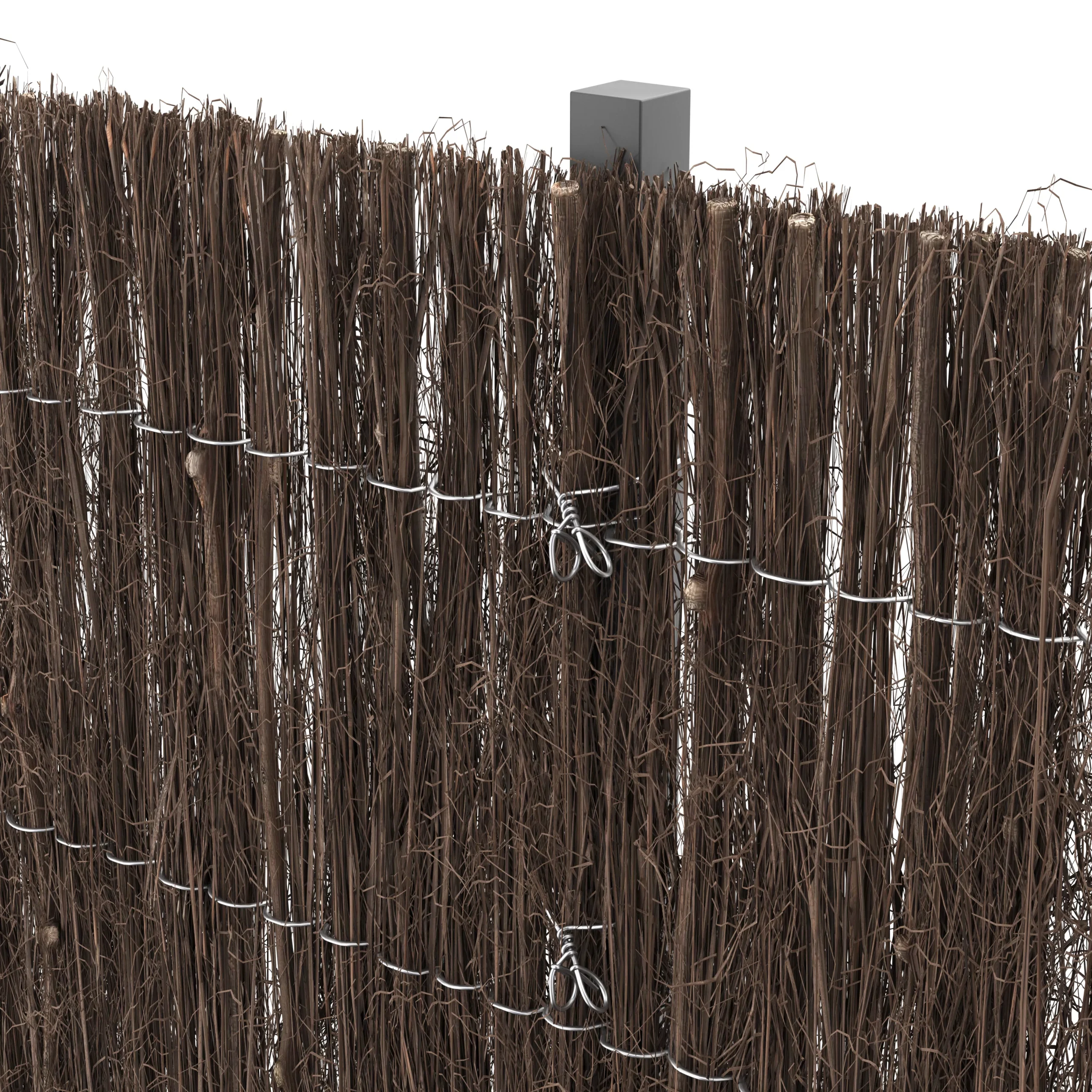 Natural Brushwood Garden Screen (H)1m (W)3m 6 Natural Brushwood Garden Screen (H)1m (W)3m - Image 6