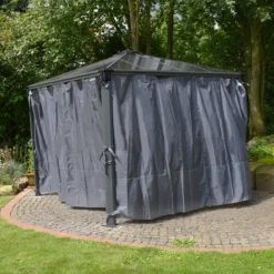 Palram - Canopia 3K Series Grey Polyester (PES) Gazebo Curtain, Pack Of 4 (L)2170mm (W)3660mm 12 Palram - Canopia 3K Series Grey Polyester (PES) Gazebo Curtain, Pack Of 4 (L)2170mm (W)3660mm -Bestway Garden Sales Store palram canopia 3k series grey polyester pes gazebo curtain pack of 4 l 2170mm w 3660mm7290108130744 01i