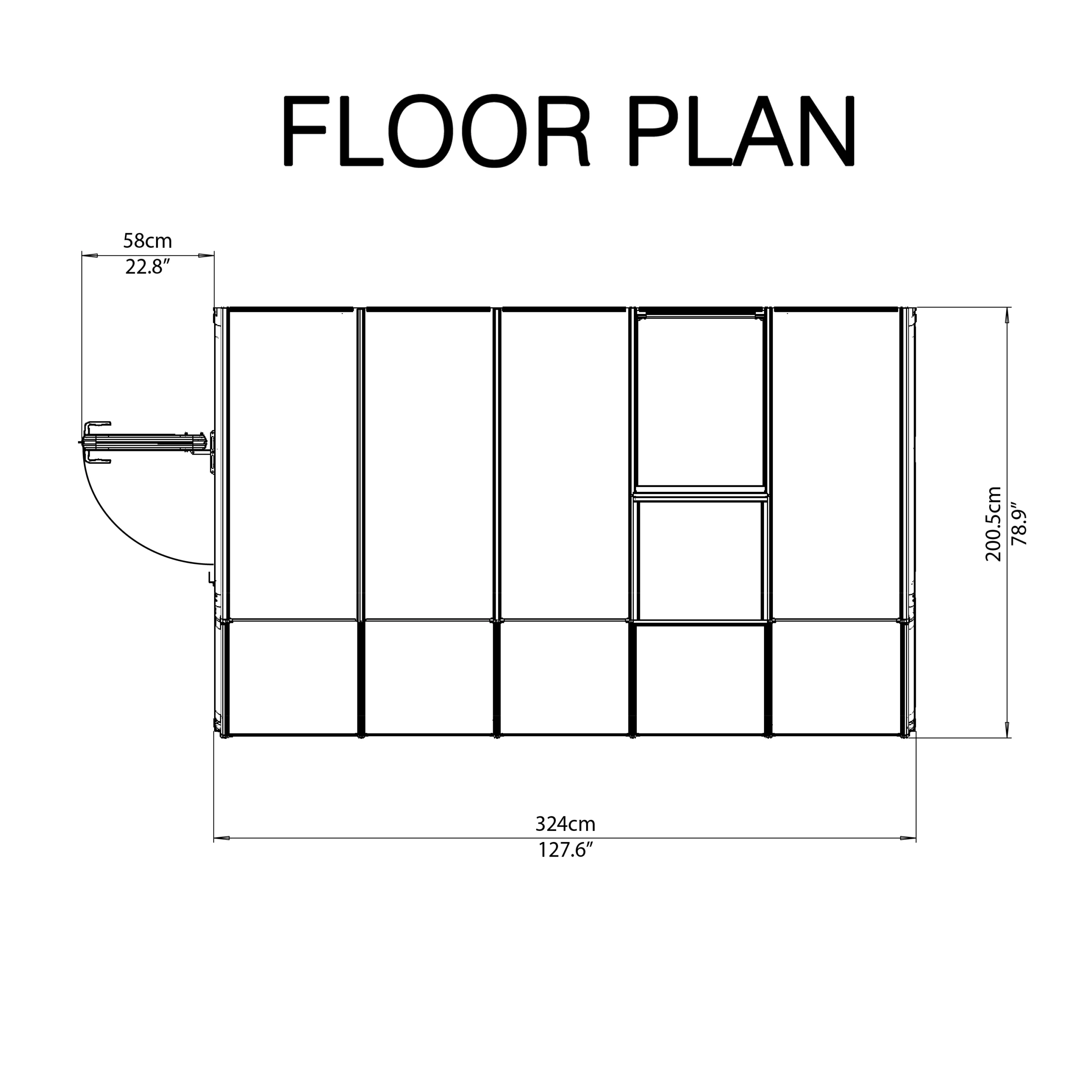 Palram - Canopia 6X10 Barn Plastic Sun Room - Base Not Included 5 Palram - Canopia 6X10 Barn Plastic Sun Room - Base Not Included - Image 5