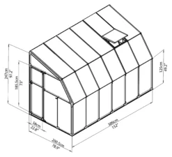 Palram - Canopia 6X12 Barn Plastic Sun Room - Base Not Included 9 Palram - Canopia 6X12 Barn Plastic Sun Room - Base Not Included -Bestway Garden Sales Store palram canopia 6x12 barn plastic sun room base not included7290103121525 03t